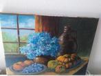 Prachig mooi uitgevoerd olieverf schilderij stilleven, Ophalen of Verzenden