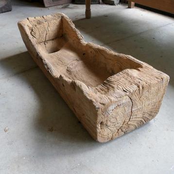 Landelijk LUMPANG teak hout vijzel bak schaal trog LU1 Bali beschikbaar voor biedingen