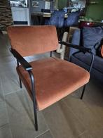 Moderne cognac fauteuil – comfortabel en stijlvol, Ophalen, Zwart, Zo goed als nieuw, Metaal
