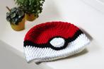 Pokemon muts, pokemon bal, kindermuts, 134 t/m 140, Jongen of Meisje, Handgemaakt, Nieuw