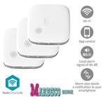 Rookmelder, 3-pack Wi-Fi Smoke detector, Batterij gevoed, Nedis SmartLife, Nieuw, Info@marbeco.nl, Ophalen of Verzenden