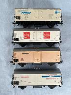4x Fleischmann DB en FS Italia koelwagons, Hobby en Vrije tijd, Modeltreinen | H0, Gebruikt, Gelijkstroom, Fleischmann, Wagon