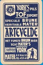 Oude bier speelkaart York's brouwerij Artevelde, Zo goed als nieuw, Verzenden, Speelkaart(en)