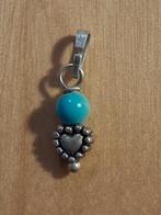 Zilveren hanger met Turkoois steen, Verzenden, Zilver, Zilver