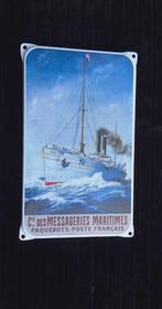 Emaille bord stoomboot cruiseschip Holland America Line️, Reclamebord, ., Nieuw, Ophalen of Verzenden