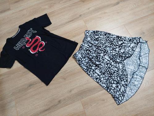 Set Retour overslag rok tshirt We fashion als nieuw 170/176, Kinderen en Baby's, Kinderkleding | Maat 176, Zo goed als nieuw, Meisje