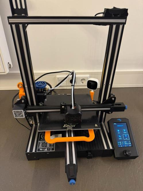 Complete Ender 3 V2 3D Printer m. verlichting en accessoires, Computers en Software, 3D Printers, Gebruikt, Ophalen