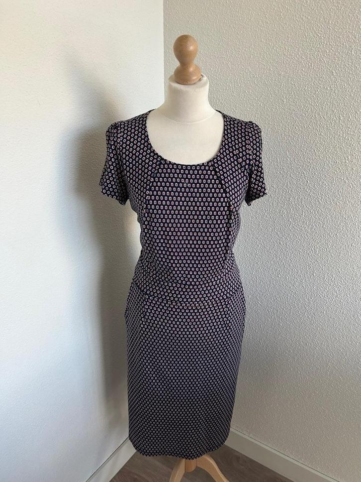 King Louie maat L retro mona jurk 1833, Kleding | Dames, Jurken, Zo goed als nieuw, Maat 42/44 (L), Rood, Knielengte, Ophalen of Verzenden