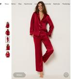 Etam zijden pyjama broek en shirt bordeaux donkerrood maat S, Nieuw, Etam, Maat 36 (S), Verzenden