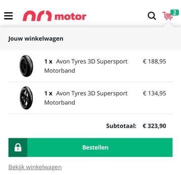 NIEUW avon supersport banden beschikbaar voor biedingen