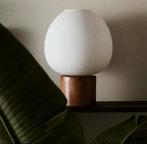 H&M Home grote tafellamp van hout en glas nieuw, Huis en Inrichting, Lampen | Tafellampen, Ophalen of Verzenden, Nieuw, Glas, Minder dan 50 cm