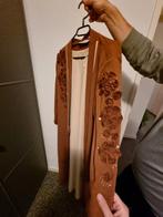 Elegante feestjurk - Alvina - Maat 48, Bruin, Maat 46/48 (XL) of groter, Ophalen of Verzenden, Zo goed als nieuw