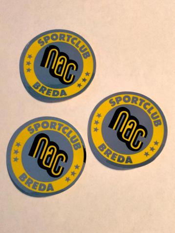 Sportclub NAC Breda vintage voetbal stickers rond KLEIN RARE beschikbaar voor biedingen