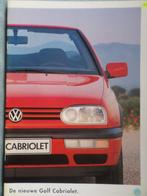 Volkswagen VW Golf Cabrio 1993 Brochure, Ophalen of Verzenden, Zo goed als nieuw, Volkswagen