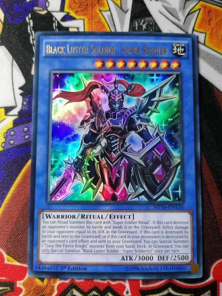 Black Luster Soldier Super Soldier - Ultra Rare MP16 - YGO, Hobby en Vrije tijd, Verzamelkaartspellen | Yu-gi-Oh!, Ophalen of Verzenden