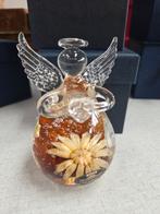 Prachtige kristallen kerst engel - met bloemen inpandig, Ophalen of Verzenden, Zo goed als nieuw