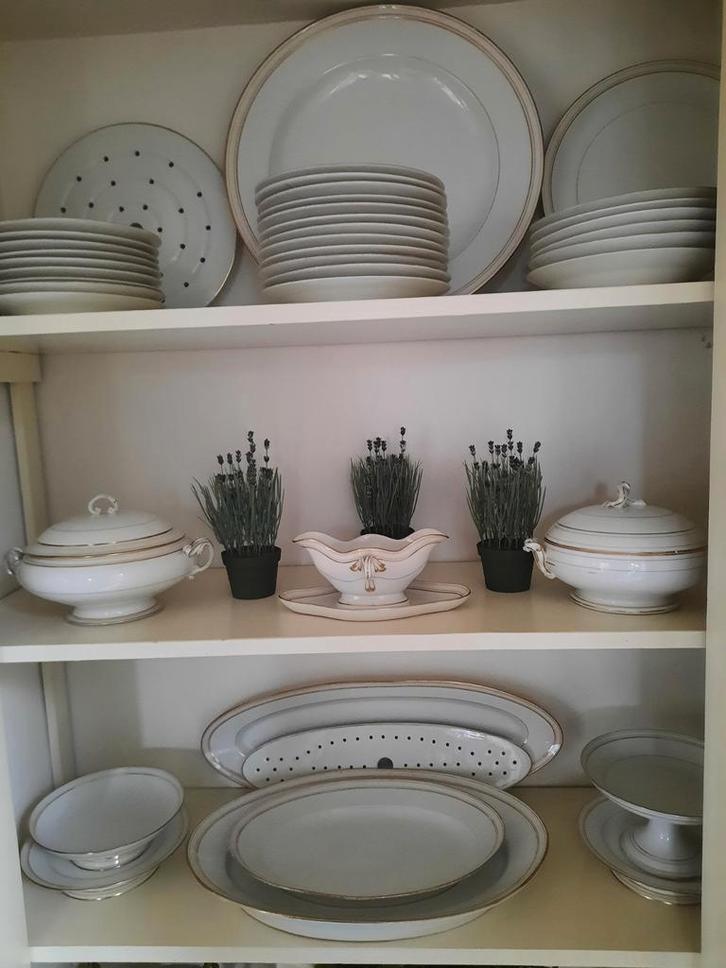 Fijn PILLIVUYT  & Cie PARIS porseleinen servies, Antiek en Kunst, Antiek | Servies compleet, Ophalen