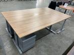 Werkeiland verstelbare bureau 180x80 en 160x80, Ophalen of Verzenden, In hoogte verstelbaar, Gebruikt
