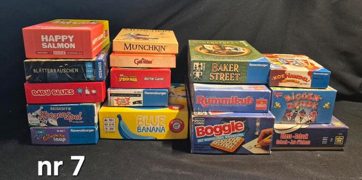 16 stuks bordspellen kaartspellen ---> check de lijst nr 7, Hobby en Vrije tijd, Gezelschapsspellen | Bordspellen, Zo goed als nieuw