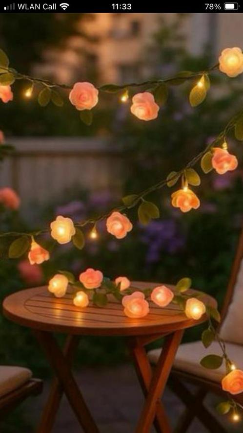 Super Sfeervol Solar Lichtsnoer met Bloemen | Nieuw in doos!, Hobby en Vrije tijd, Feestartikelen, Nieuw, Overige, Verzenden