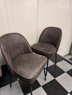 Woood vogue eetkamerstoelen elephant skin 2 stuks, Huis en Inrichting, Stoelen, Ophalen, Zo goed als nieuw, Grijs, Vier