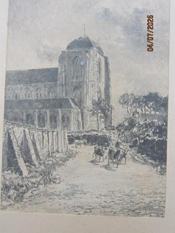 Originele tekening van de GROTEKERK te Veere beschikbaar voor biedingen