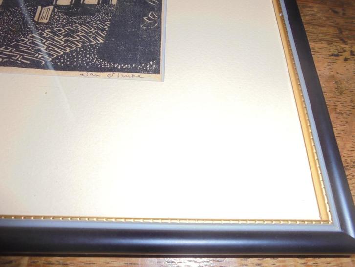 Jan Strube Houtsnede Poppenkast periode 1930-1940, Antiek en Kunst, Kunst | Litho's en Zeefdrukken, Ophalen of Verzenden