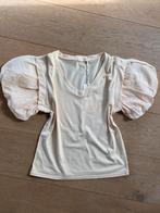 EXQUISS’S top pasteloranje met broderie pofmouw S en M, Nieuw, EXQUISS’S, Korte mouw, Verzenden