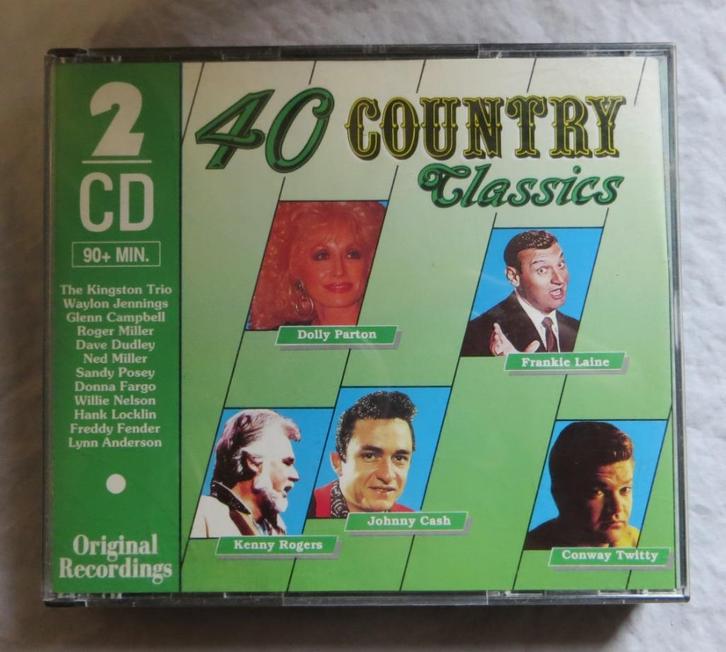 2CD - 40 Country classics (Frankie Laine, Sandy Posey e.a.), Cd's en Dvd's, Cd's | Country en Western, Ophalen of Verzenden