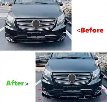Onderlip Mercedes Vito W447 Hoogglans Zwart beschikbaar voor biedingen
