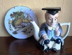 brocante Grappige, typische Engelse theepot en sierbordje, Antiek en Kunst, Curiosa en Brocante, Ophalen of Verzenden