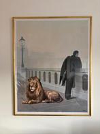 ingelijste print René Magritte, Verzamelen, Met lijst, A1 t/m A3, Zo goed als nieuw, Rechthoekig Staand