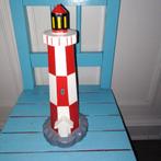 Houten vuurtoren rood/wit, Verzamelen, Beelden en Beeldjes, Ophalen, Gebruikt, Overige typen
