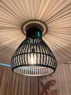 Zwarte Rotan Hanglamp (46x51 cm), Huis en Inrichting, Ophalen, Zo goed als nieuw, Hout, 50 tot 75 cm