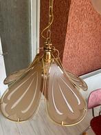 Vintage bloemen hanglamp, Huis en Inrichting, Lampen | Kroonluchters, Ophalen, Zo goed als nieuw