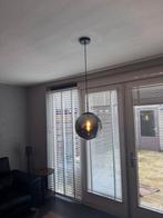 Zwarte Smoke Glas Bol Lamp - Zo Goed Als Nieuw, Ophalen of Verzenden, Zo goed als nieuw, Glas, Minder dan 50 cm