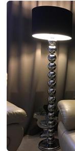 2x voor 50euro chroom/zwarte kap vloerlamp, Ophalen of Verzenden, Zo goed als nieuw, 150 tot 200 cm