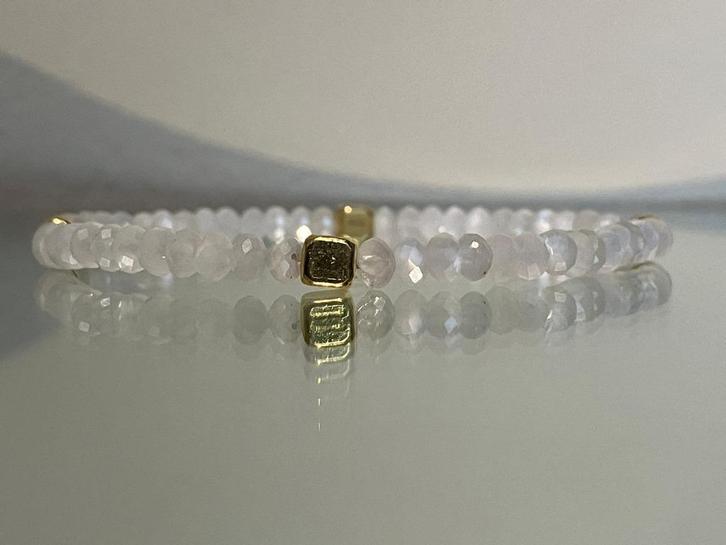 Edelsteen armband met maansteen, Sieraden, Tassen en Uiterlijk, Edelstenen, Nieuw, Verzenden