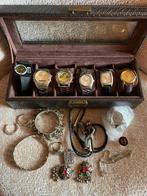 Oude sieraden zilveren en horloges Ringen armbanden, Sieraden, Tassen en Uiterlijk, Antieke sieraden, Ophalen, Zilver, Ketting