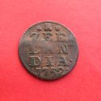 Duit Zeeland 1752 R! Zeelandia Luctor et Emergo Middelburg, Ophalen of Verzenden, Vóór koninkrijk, Overige waardes, Losse munt