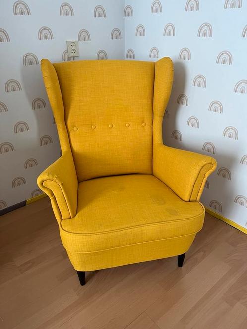Ikea Strandmon fauteuil, Huis en Inrichting, Fauteuils, Gebruikt, 75 tot 100 cm, Ophalen