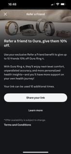 Oura Ring 4 korting 10%, Eén persoon, Kortingsbon, Warenhuis- of Winkelbon