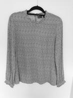 Leuk blousje v.Up2Fashion,mt 38, zwart/wit,lange mouw,zgan!, Maat 38/40 (M), Up2Fashion, Zwart, Ophalen of Verzenden