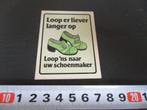 sticker strip meisjes schoenen loop 'ns naar uw schoenmaker, Verzamelen, Stickers, Ophalen, Zo goed als nieuw, Bedrijf of Vereniging