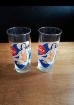 retro vintage coca cola glas vrouw in badpak 2st beschikbaar, Ophalen of Verzenden, Nieuw, Frisdrankglas