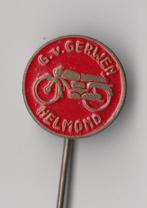 Motor speldje Motorfiets van Gerwen Helmond Rood, Verzamelen, Speldjes, Pins en Buttons, Gebruikt, Niet vindbaar, Niet vindbaar