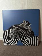 Canvas schilderij 2 zebra's decoratief, Ophalen
