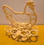 Vintage gietijzeren geel eierrekje, Antiek en Kunst, Ophalen of Verzenden