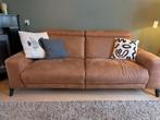 Cognac bari 3-zits bank, elektrisch verstelbaar, design poot, Ophalen, Gebruikt, Driepersoons, Rechte bank