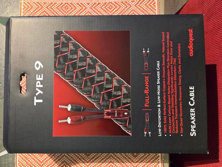 Audioquest type 9 luidsprekerkabels (NIEUW), Audio, Tv en Foto, Audiokabels en Televisiekabels, Nieuw, Luidsprekerkabel, 2 tot 5 meter